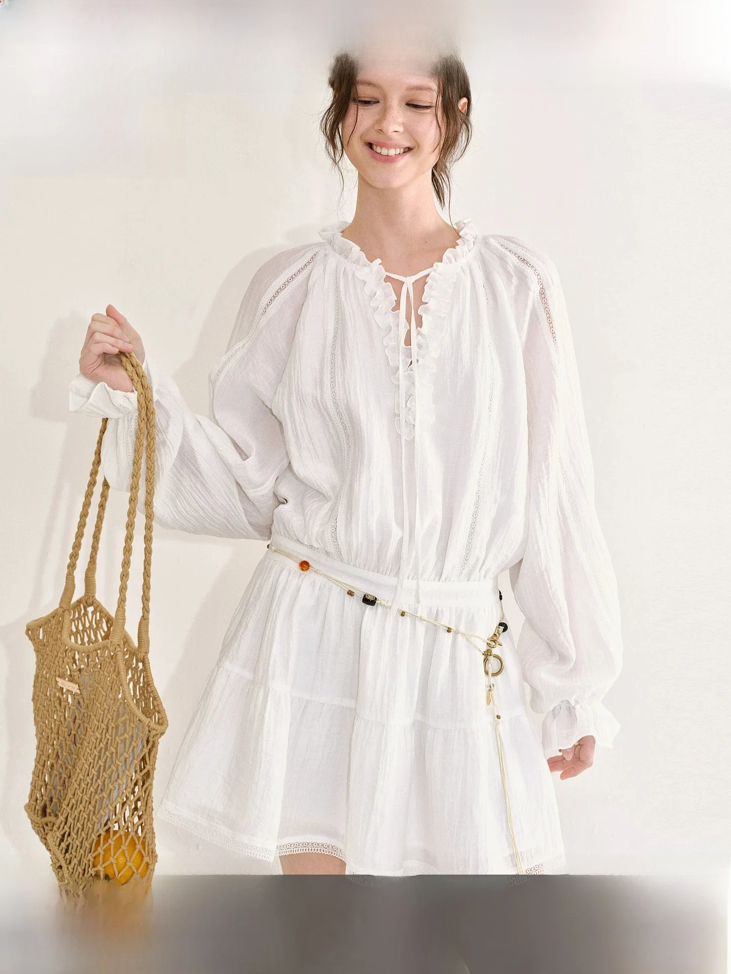 Fano Summer New Loose Feel Long Sleeve Women's Dress Waist Cinched Bubble Sleeve Cotton Blend Comfortable Commute Style Dress
Fano Summer New Loose Feel Long Sleeve Women's Dress Waist Cinched Bubble Sleeve Cotton Blend Comfortable Commute Style Dress