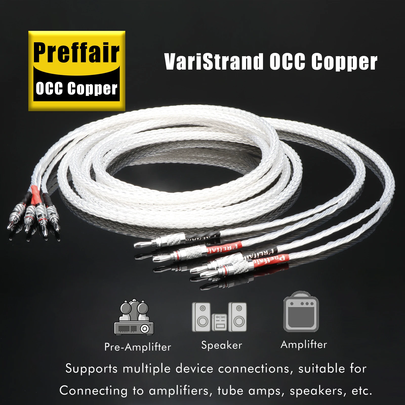 Preffair 8Ag OCC Copper Silver plated Hifi Speaker Cable Hi-end Speaker Wire for Amplifier and CD
Preffair 8Ag OCC Copper Silver plated Hifi Speaker Cable Hi-end Speaker Wire for Amplifier and CD