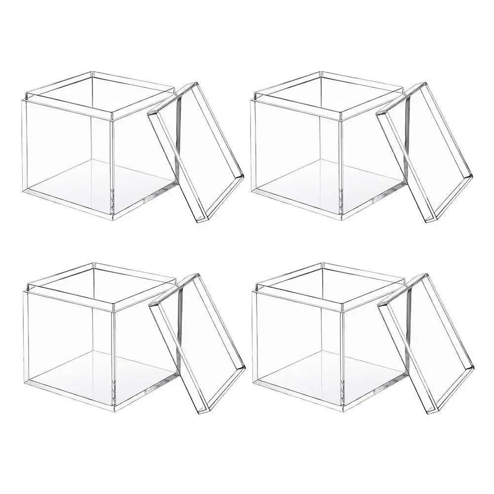 4 Pcs Transparent Square Storage Boxes Small Clear Containers with Lids for Home Decor Craft Organizers Plastic Candy Jewelry
4 Pcs Transparent Square Storage Boxes Small Clear Containers with Lids for Home Decor Craft Organizers Plastic Candy Jewelry