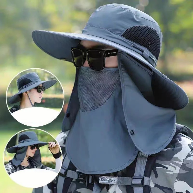 1Pcs Full Face Cover Fishing Hat Sun Cap With Mask Summer Hat Mountaineering Sun Protection Anti UV Hiking Hat Women Men
1Pcs Full Face Cover Fishing Hat Sun Cap With Mask Summer Hat Mountaineering Sun Protection Anti UV Hiking Hat Women Men