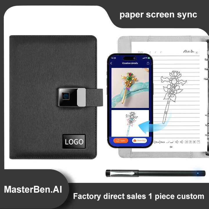 Умный блокнот Master Ben, разработанный для поколений, офисный кожаный блокнот формата А5 с умной ручкой и замком и программным обеспечением Ai
Умный блокнот Master Ben, разработанный для поколений, офисный кожаный блокнот формата А5 с умной ручкой и замком и программным обеспечением Ai