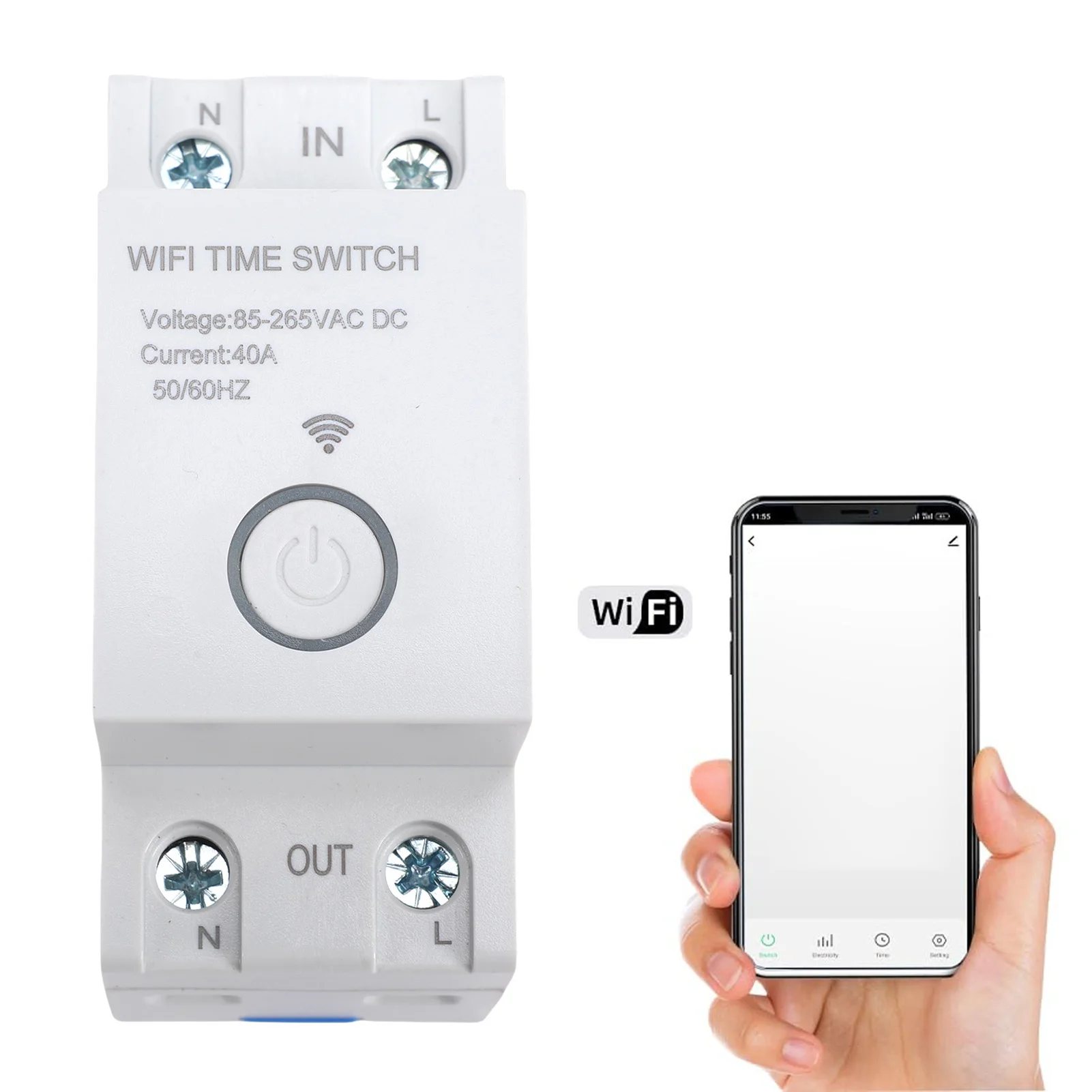 WiFi Time WiFi Timer 2P 40A Programmable APP Control Voice Control Smart Time for Home Smart WiFi
WiFi Time WiFi Timer 2P 40A Programmable APP Control Voice Control Smart Time for Home Smart WiFi