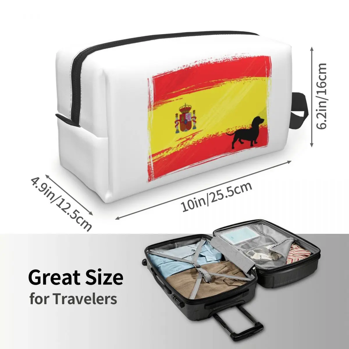 Дакшунты в Испании. Косметичка-органайзер для макияжа, дорожный несессер, косметическая сумка для женщин, косметичка для путешествий, пенал
Дакшунты в Испании. Косметичка-органайзер для макияжа, дорожный несессер, косметическая сумка для женщин, косметичка для путешествий, пенал