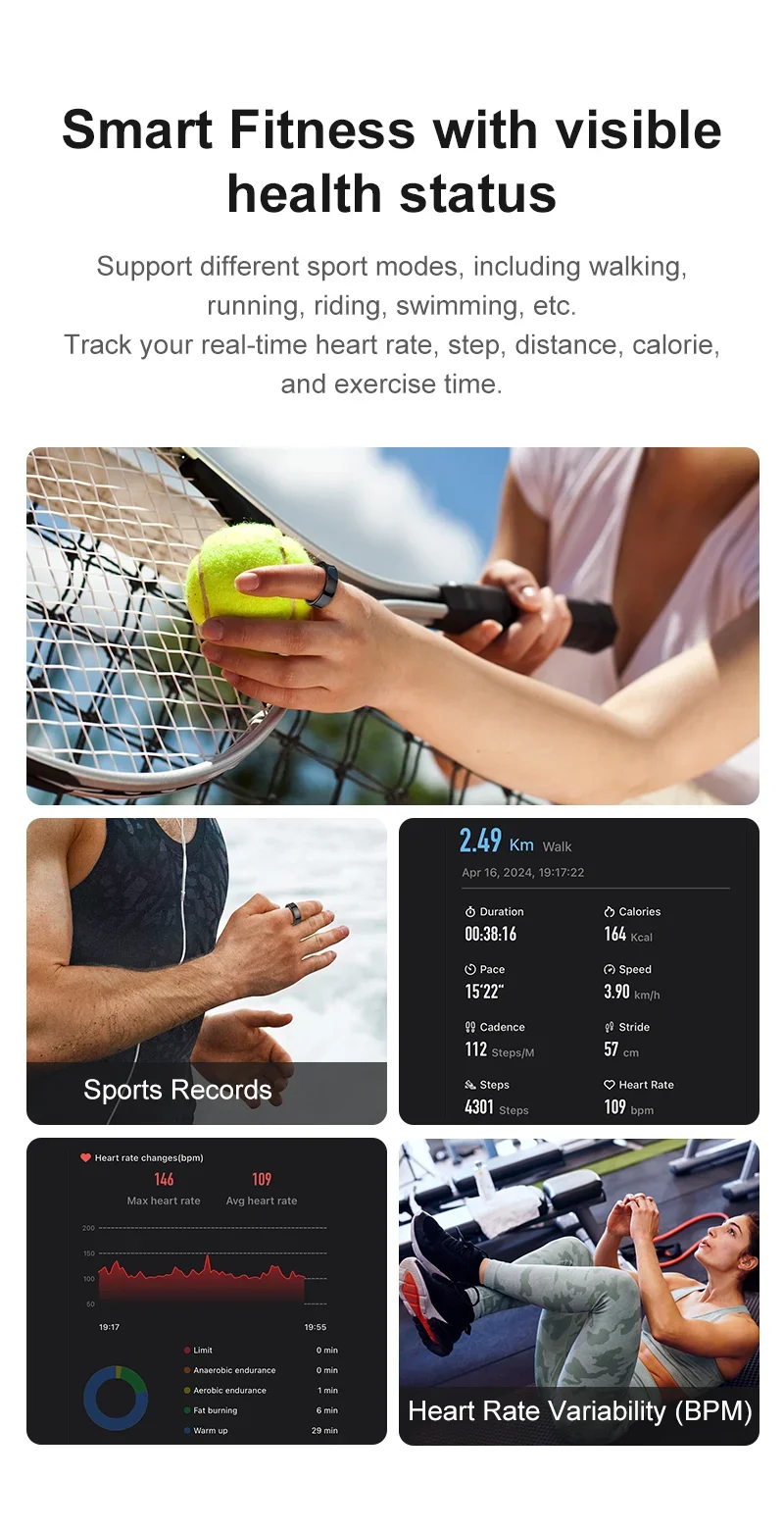 R09 Smart Ring Men Women with Charging Case Heart Rate Blood Oxygen 5ATM Waterproof SmartRing For Xiaomi Samsung Android IOS
R09 Smart Ring Men Women with Charging Case Heart Rate Blood Oxygen 5ATM Waterproof SmartRing For Xiaomi Samsung Android IOS