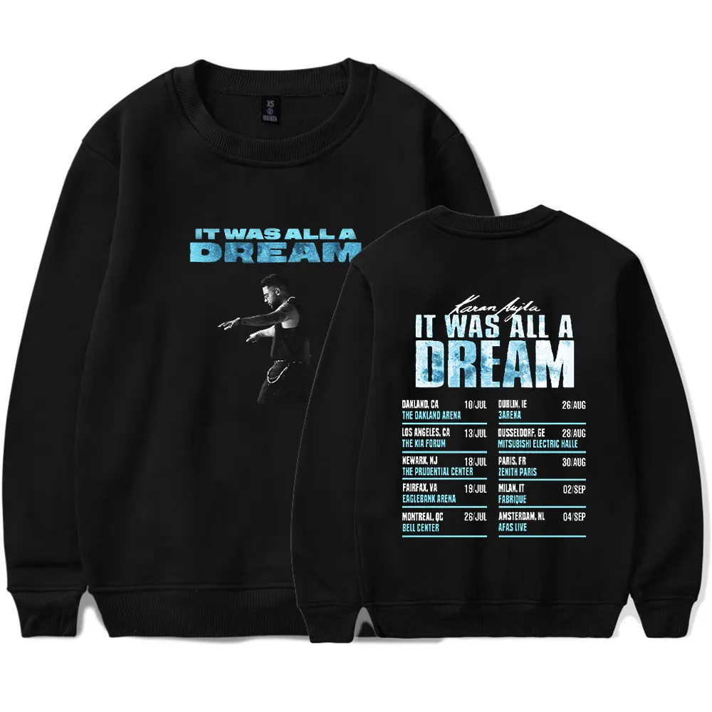 Karan Aujla It was All A Dream Tour 2025 Merch Sweatshirt Fashion Pullover Long-Sleeved Top Man/Woman Streetwear
Karan Aujla It was All A Dream Tour 2025 Merch Sweatshirt Fashion Pullover Long-Sleeved Top Man/Woman Streetwear