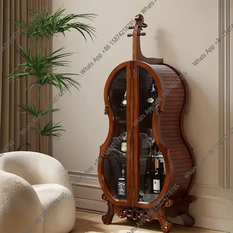 High-end creative violin wine cabinet modeling solid wood living room glass door display cabinet storage decorative cabinet
High-end creative violin wine cabinet modeling solid wood living room glass door display cabinet storage decorative cabinet