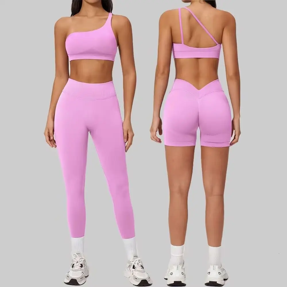 Seamless Yoga Clothes Women's 2pcs Fitness Suit Slanted Shoulder Bra Quick Drying Leggings Tracksuits Outdoor Casual Sports Suit
Seamless Yoga Clothes Women's 2pcs Fitness Suit Slanted Shoulder Bra Quick Drying Leggings Tracksuits Outdoor Casual Sports Suit