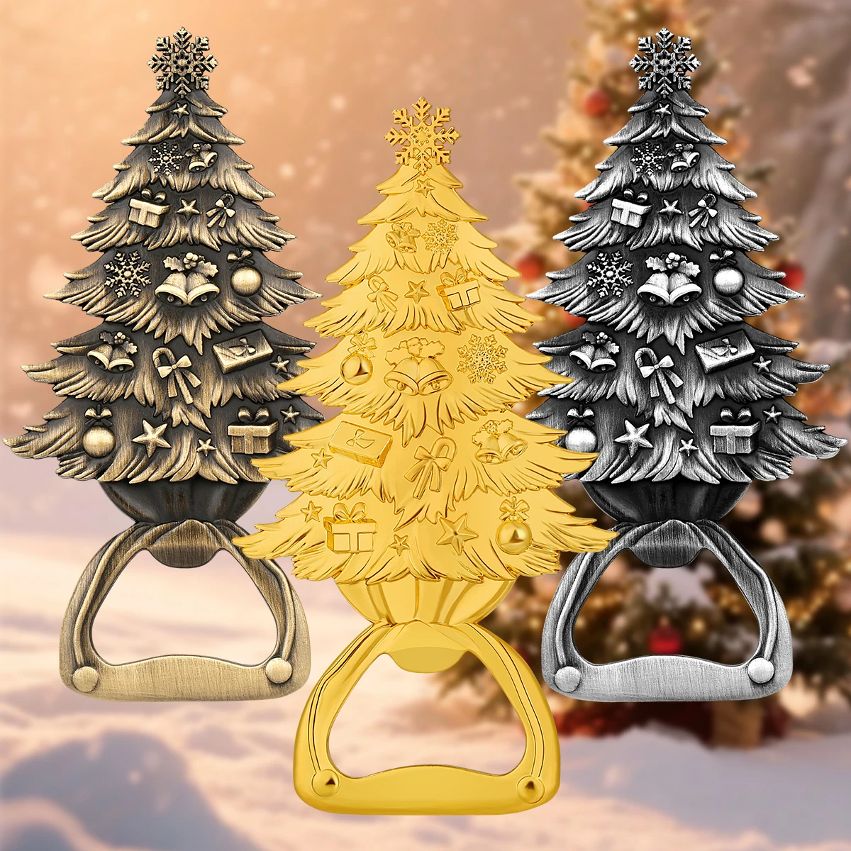Christmas Tree Shaped Bottle Opener Home Party Decor Bar Kitchen Tools Bronze/Grey/Gold Beer Openers Christmas Gifts for Men Dad
Christmas Tree Shaped Bottle Opener Home Party Decor Bar Kitchen Tools Bronze/Grey/Gold Beer Openers Christmas Gifts for Men Dad