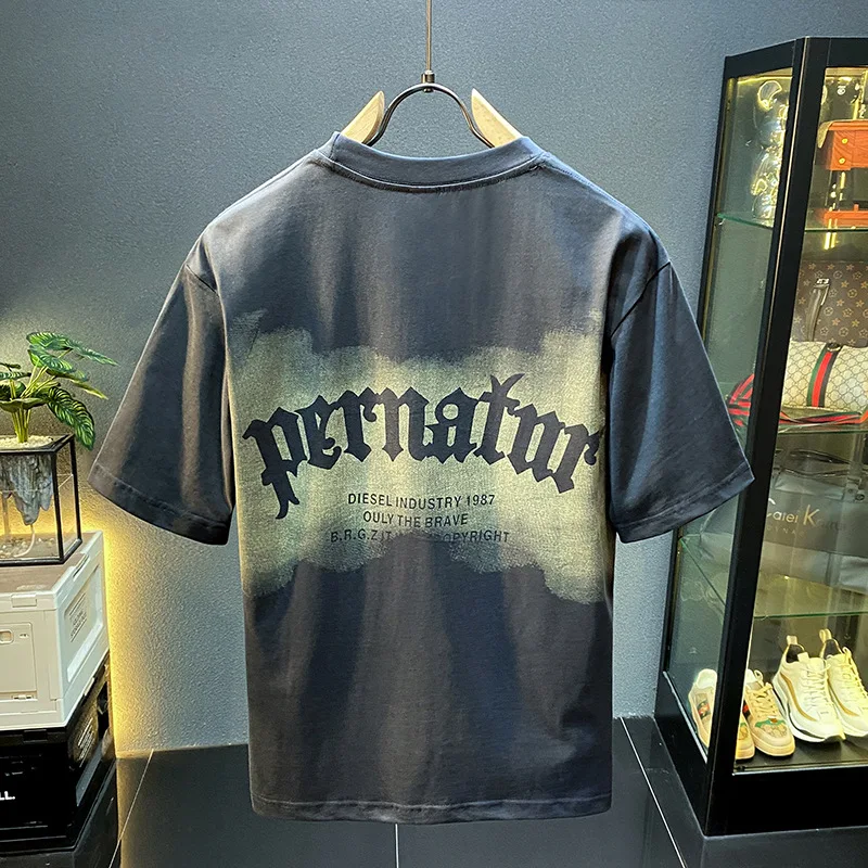 2025 Summer Short sleeved Men's T-shirt Trendy Brand American High end Leisure Street Fashion Men's Top
2025 Summer Short sleeved Men's T-shirt Trendy Brand American High end Leisure Street Fashion Men's Top