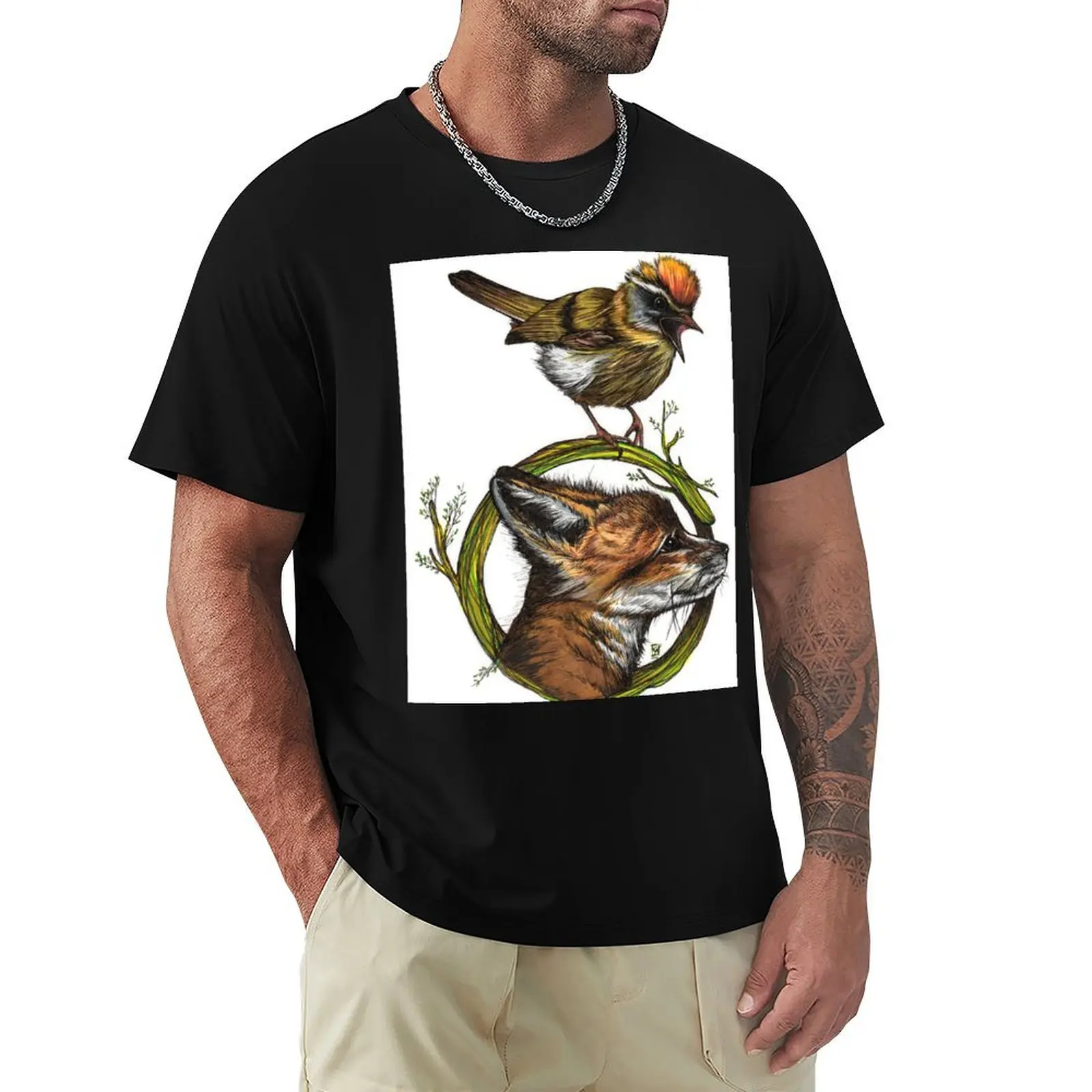 Fox and Firecrest T-Shirt valentines boutique clothes fashion shirts anime clothes animal prinfor boys cotton t shirt men
Fox and Firecrest T-Shirt valentines boutique clothes fashion shirts anime clothes animal prinfor boys cotton t shirt men
