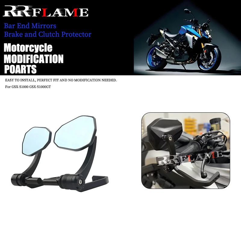 Brake and Clutch Protector Kit - FOR Suzuki GSX-S1000 GSX-S1000GT Motorcycle Black 7/8" Handlebar Bar End Mirrors
Brake and Clutch Protector Kit - FOR Suzuki GSX-S1000 GSX-S1000GT Motorcycle Black 7/8" Handlebar Bar End Mirrors