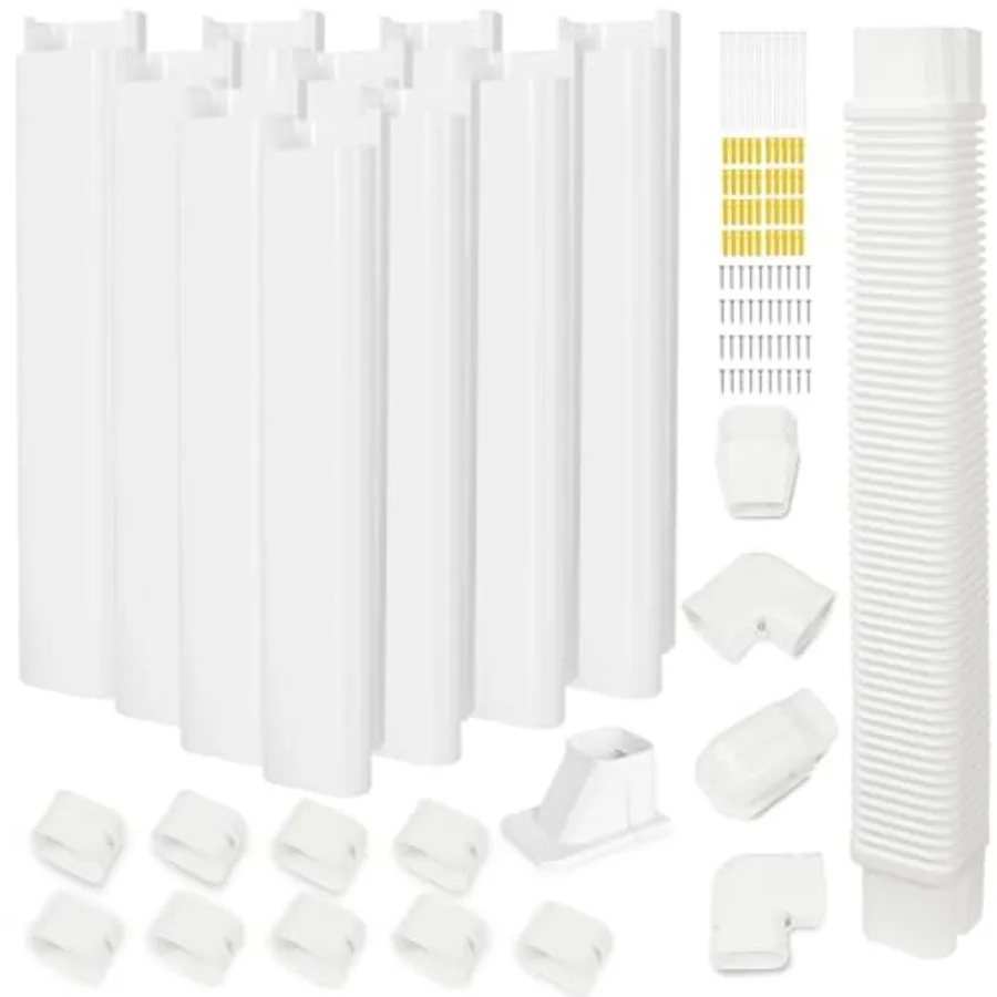 16Feet Mi Spit e Set Cover PVC Mi Spit Cover Kit Easy staation Decorative e Set Kit for Heat Pump and Units Air Conditioners
16Feet Mi Spit e Set Cover PVC Mi Spit Cover Kit Easy staation Decorative e Set Kit for Heat Pump and Units Air Conditioners