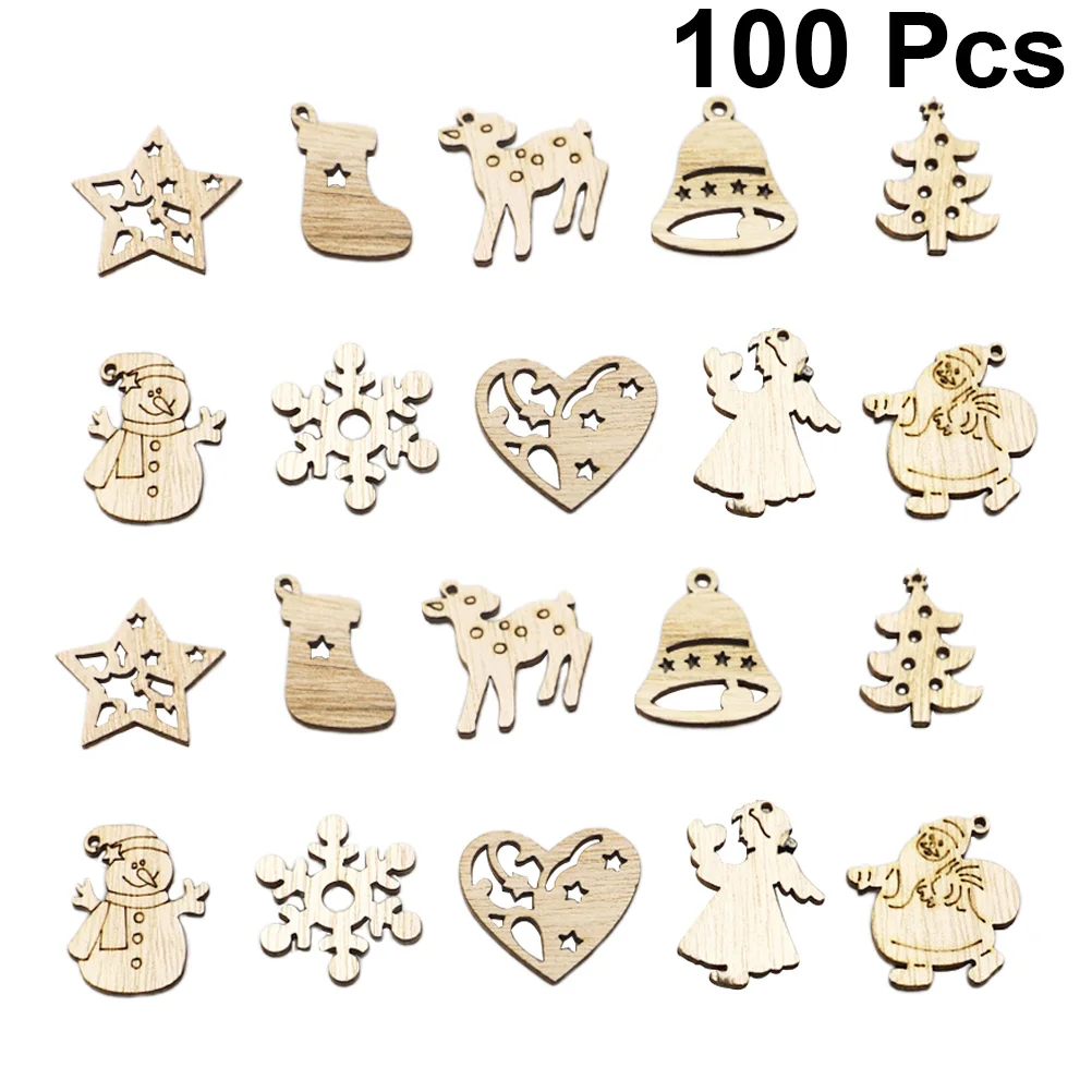 100Pcs Wooden Christmas Mini Pendant DIY Wooden Slices Christmas Ornaments Holiday Decoration Festival Craft Gift
100Pcs Wooden Christmas Mini Pendant DIY Wooden Slices Christmas Ornaments Holiday Decoration Festival Craft Gift