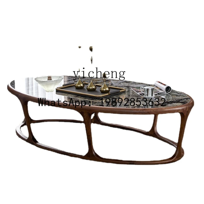 North America Black Walnut Solid Wood Tea Table Living Room Home Light Luxury Stone Plate Tea Table
North America Black Walnut Solid Wood Tea Table Living Room Home Light Luxury Stone Plate Tea Table