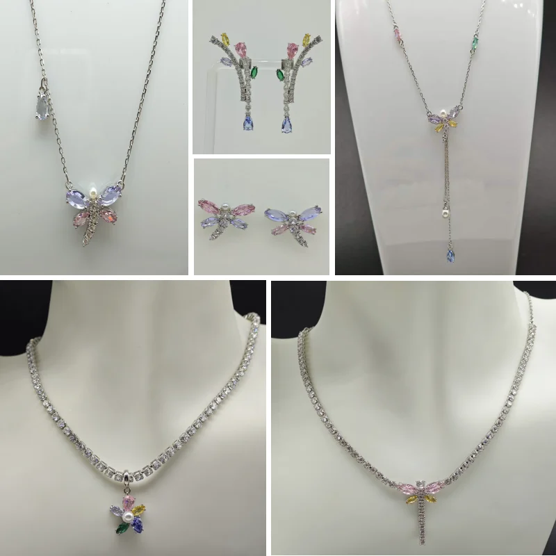 2026 New Original Dragonfly Series Women's Daily Necklaces Fashionable and Beautiful Jewelry Set Earrings, Necklaces, Rings, Hol
2026 New Original Dragonfly Series Women's Daily Necklaces Fashionable and Beautiful Jewelry Set Earrings, Necklaces, Rings, Hol