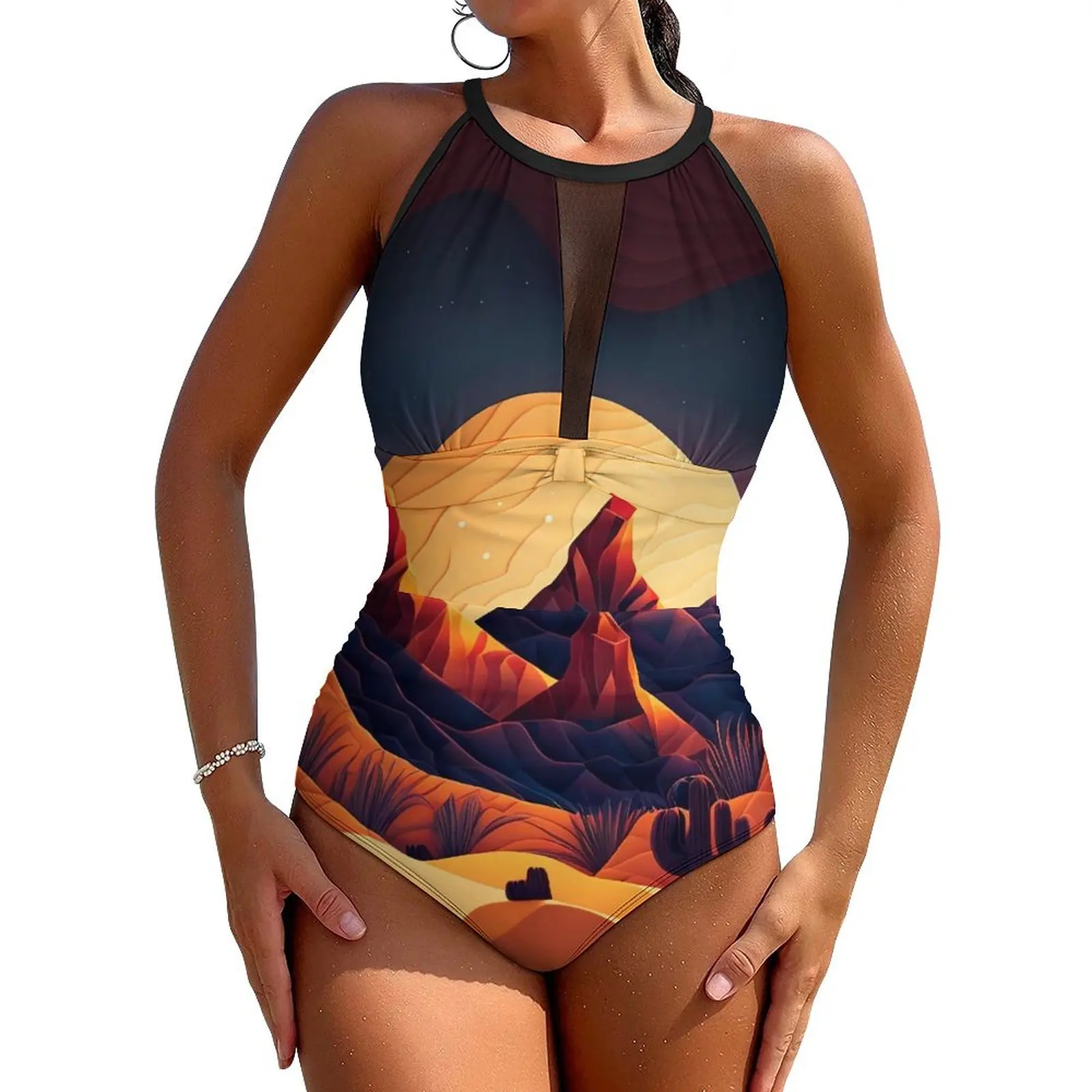 Nature Desert Swimsuit Moon Print One-Piece Swimwear Push Up Korean Fashion Monokini Sexy Beach Custom DIY Swimsuits
Nature Desert Swimsuit Moon Print One-Piece Swimwear Push Up Korean Fashion Monokini Sexy Beach Custom DIY Swimsuits