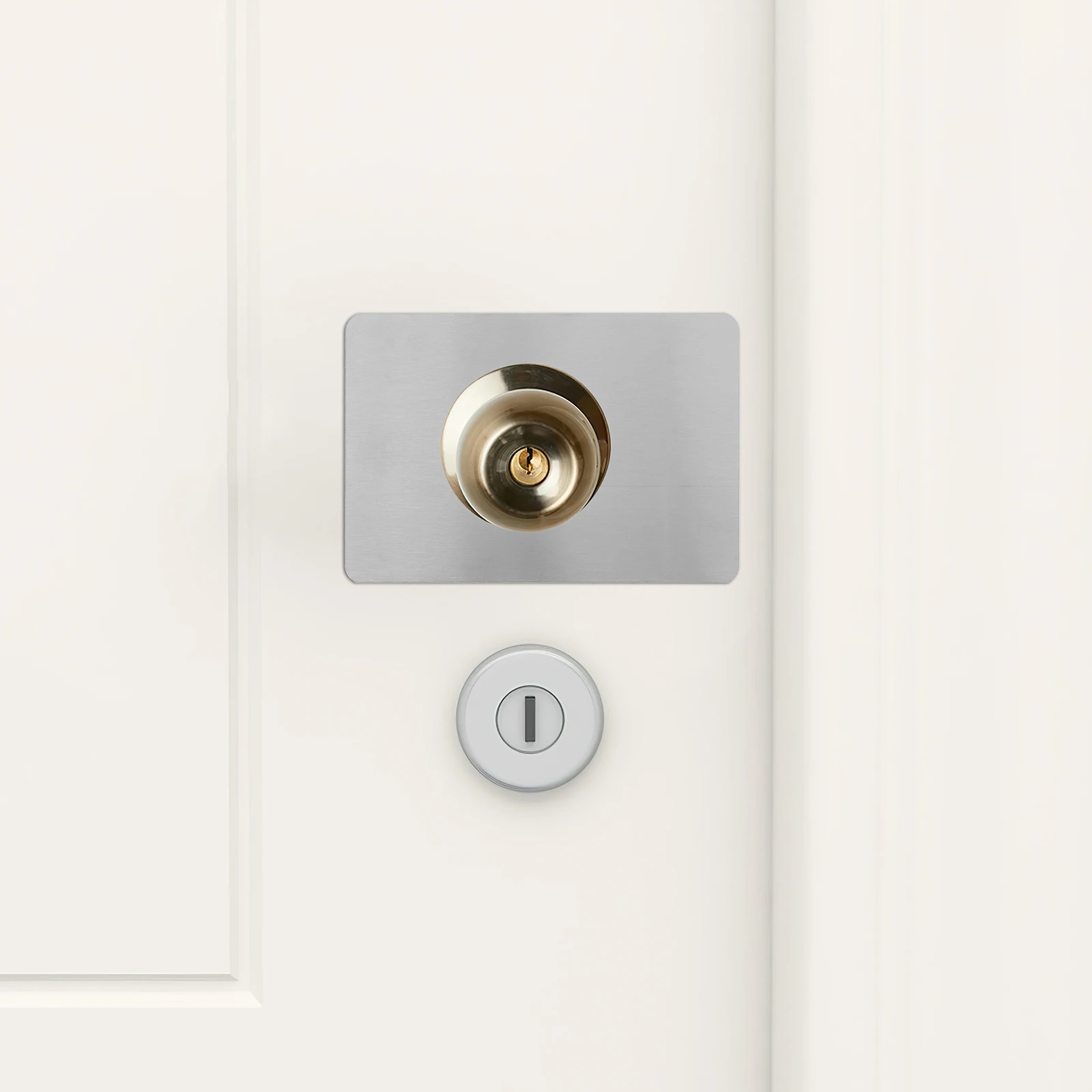 4Pcs Door Lock Repair Plate Stainless Steel Reinforcement Backplate Door Knob Fixing Cover Plate Prevent Wobbly Locks Silver 
4Pcs Door Lock Repair Plate Stainless Steel Reinforcement Backplate Door Knob Fixing Cover Plate Prevent Wobbly Locks Silver