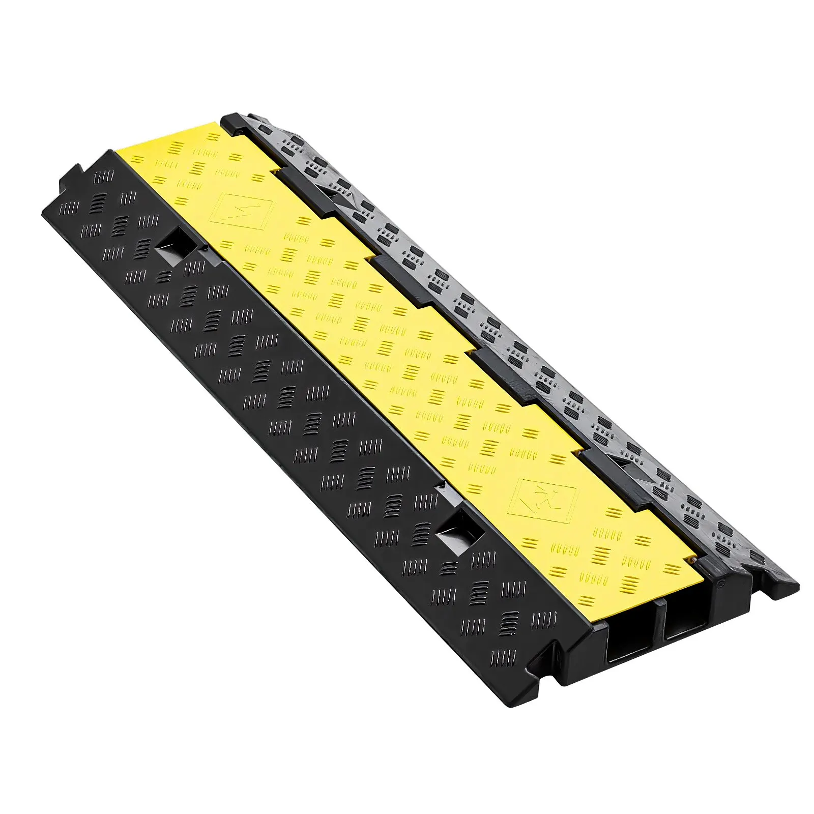 Cable Protector Ramp, 22,000 Lbs/axle Capacity, 2 Channel Heavy Duty Rubber Cord Hose Wire Cover, 2.2 X 2 In Channel, Traffic
Cable Protector Ramp, 22,000 Lbs/axle Capacity, 2 Channel Heavy Duty Rubber Cord Hose Wire Cover, 2.2 X 2 In Channel, Traffic