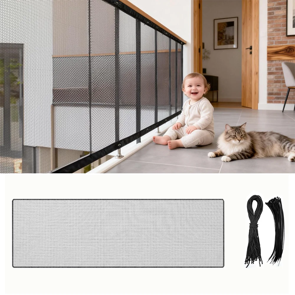 Child Safety Protective Net Multipurpose Durable Stair Balcony Banister Rail Guard Kids Stair Protection Safe Fine Mesh
Child Safety Protective Net Multipurpose Durable Stair Balcony Banister Rail Guard Kids Stair Protection Safe Fine Mesh