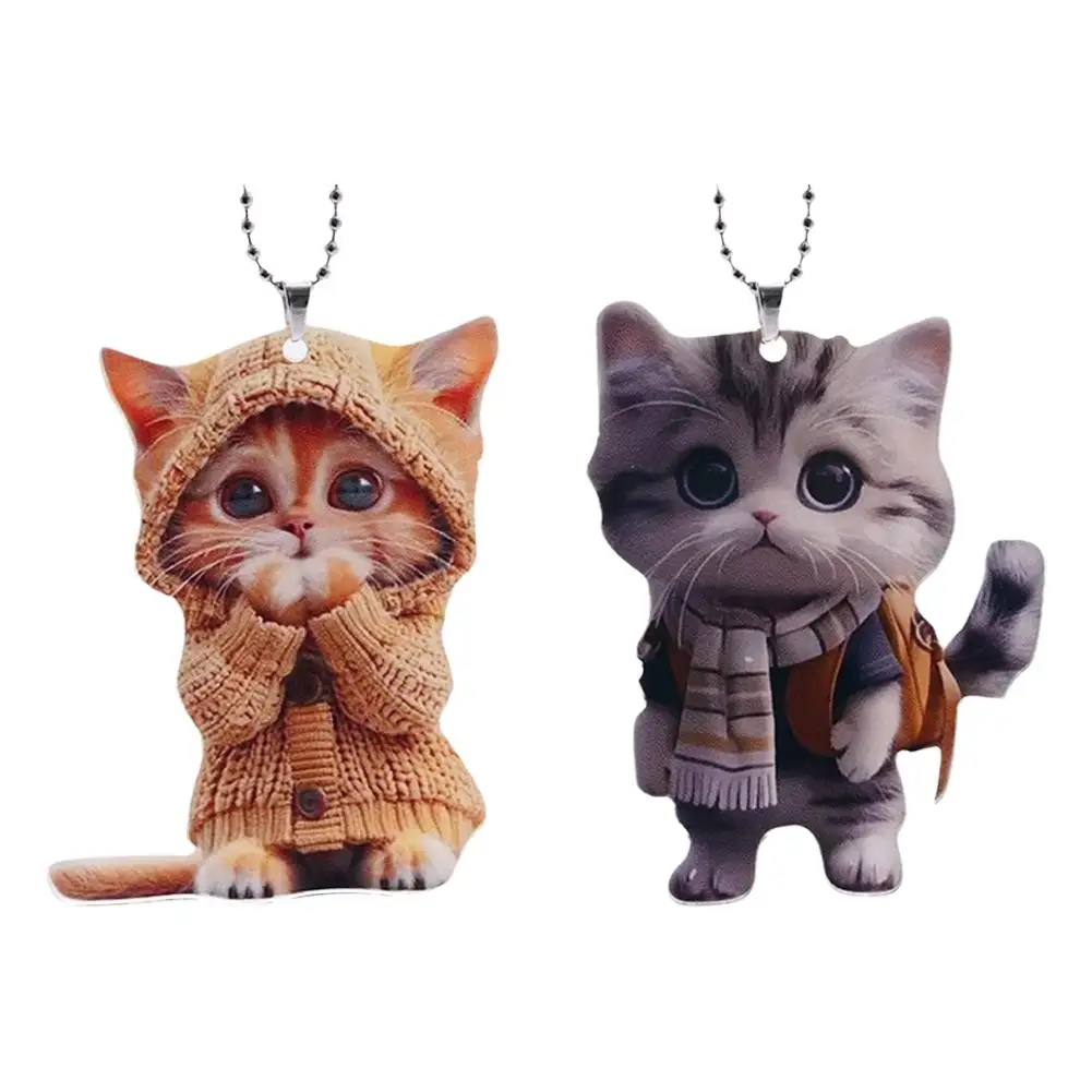 Car Pendant Hanging Ornament with Chain Realistic Animal Cat-Shaped 2D Pendant Rearview Mirror Hanging Decor Car Accessories
Car Pendant Hanging Ornament with Chain Realistic Animal Cat-Shaped 2D Pendant Rearview Mirror Hanging Decor Car Accessories