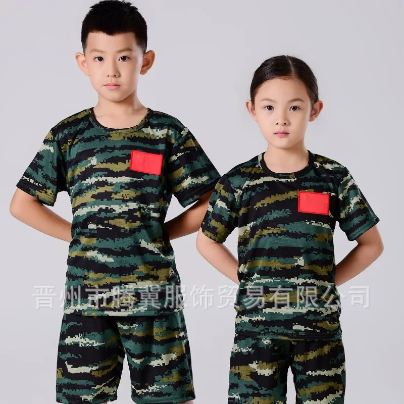 Children's camouflage physical fitness suit summer training clothes breathable and light
Children's camouflage physical fitness suit summer training clothes breathable and light