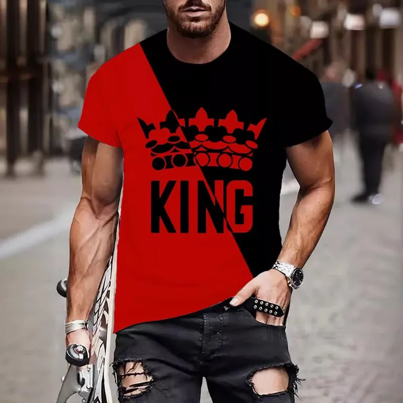 European and American street fashion 3D printing fun pattern custom simple round neck short sleeved casual T-shirt for men
European and American street fashion 3D printing fun pattern custom simple round neck short sleeved casual T-shirt for men