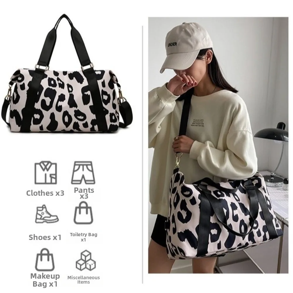 Fashionable Leopard Print Gym Bag Multi Functional Large Capacity Duffle Bag Portable Handbag Fitness Sports
Fashionable Leopard Print Gym Bag Multi Functional Large Capacity Duffle Bag Portable Handbag Fitness Sports