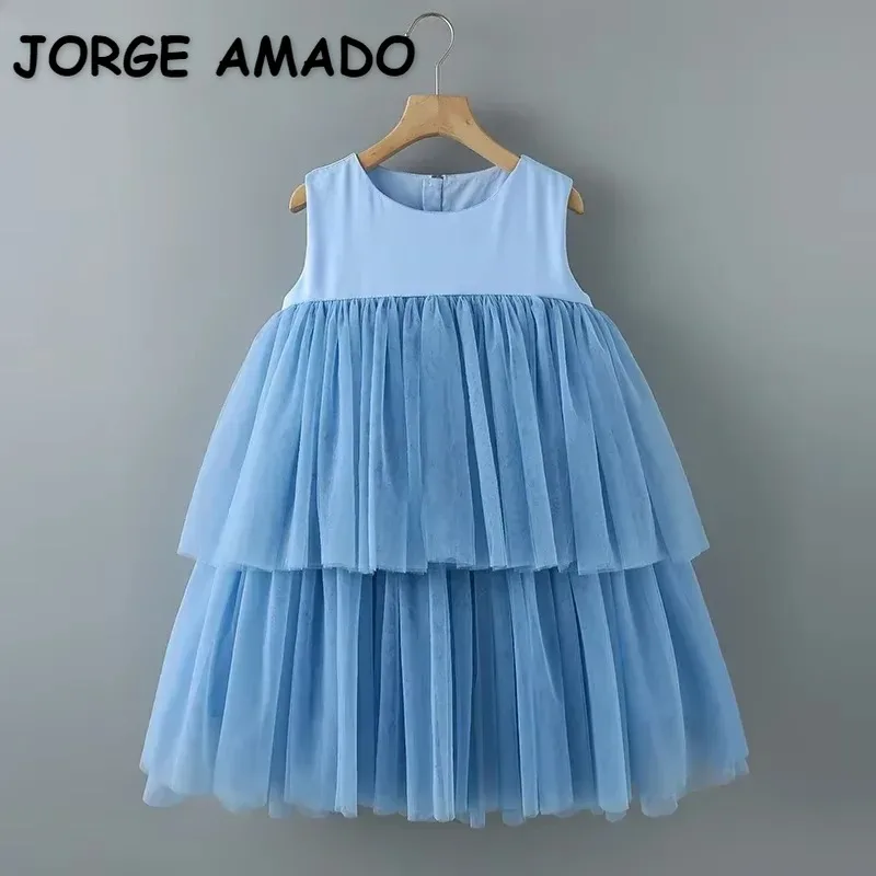 New Summer Kids Girls Party Dresses Sleeveless Round Collar Cake Birthday Princess Dresses Children Sweet Clothes E0702
New Summer Kids Girls Party Dresses Sleeveless Round Collar Cake Birthday Princess Dresses Children Sweet Clothes E0702