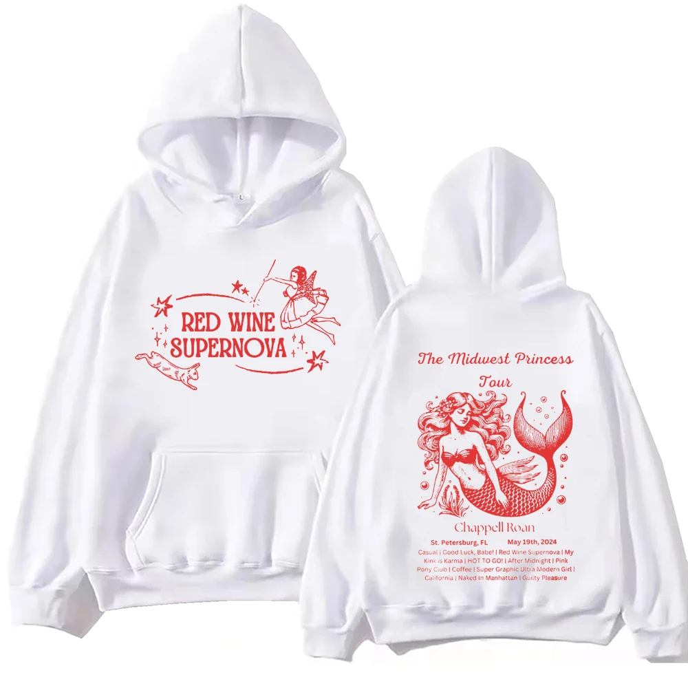 Chappell Roan The Midwest Princess Tour 2024 Hoodie Harajuku Hip Hop Pullover Tops Popular Music Sweatshirt Fans Gift
Chappell Roan The Midwest Princess Tour 2024 Hoodie Harajuku Hip Hop Pullover Tops Popular Music Sweatshirt Fans Gift