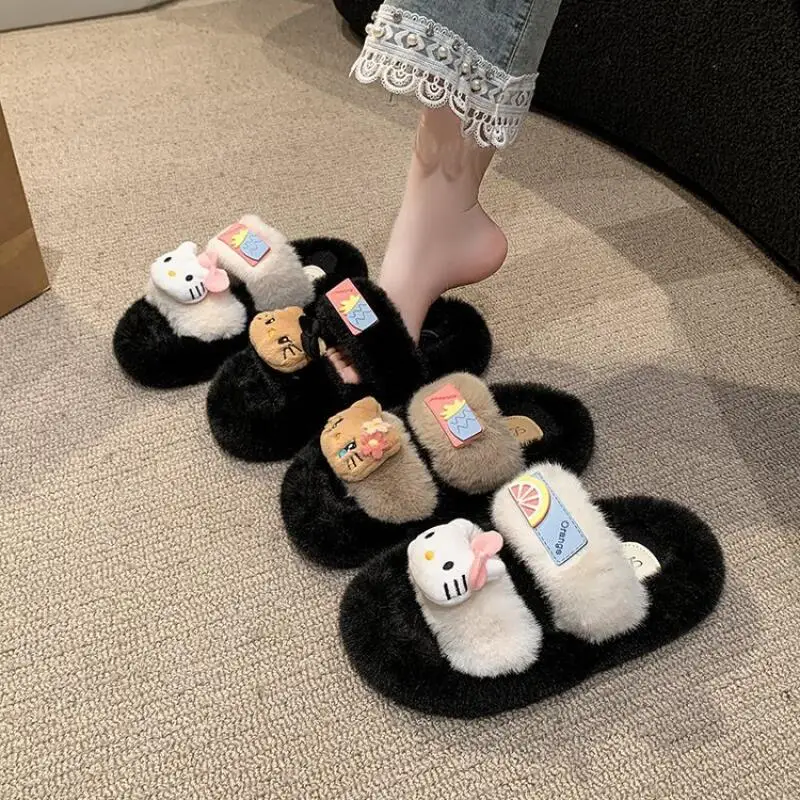 Hot Sanrio Girl Hello Kitty Kawaii Fashion Cotton Slippers Student Autumn and Winter Thick Sole Mao Mao Slippers New Style
Hot Sanrio Girl Hello Kitty Kawaii Fashion Cotton Slippers Student Autumn and Winter Thick Sole Mao Mao Slippers New Style