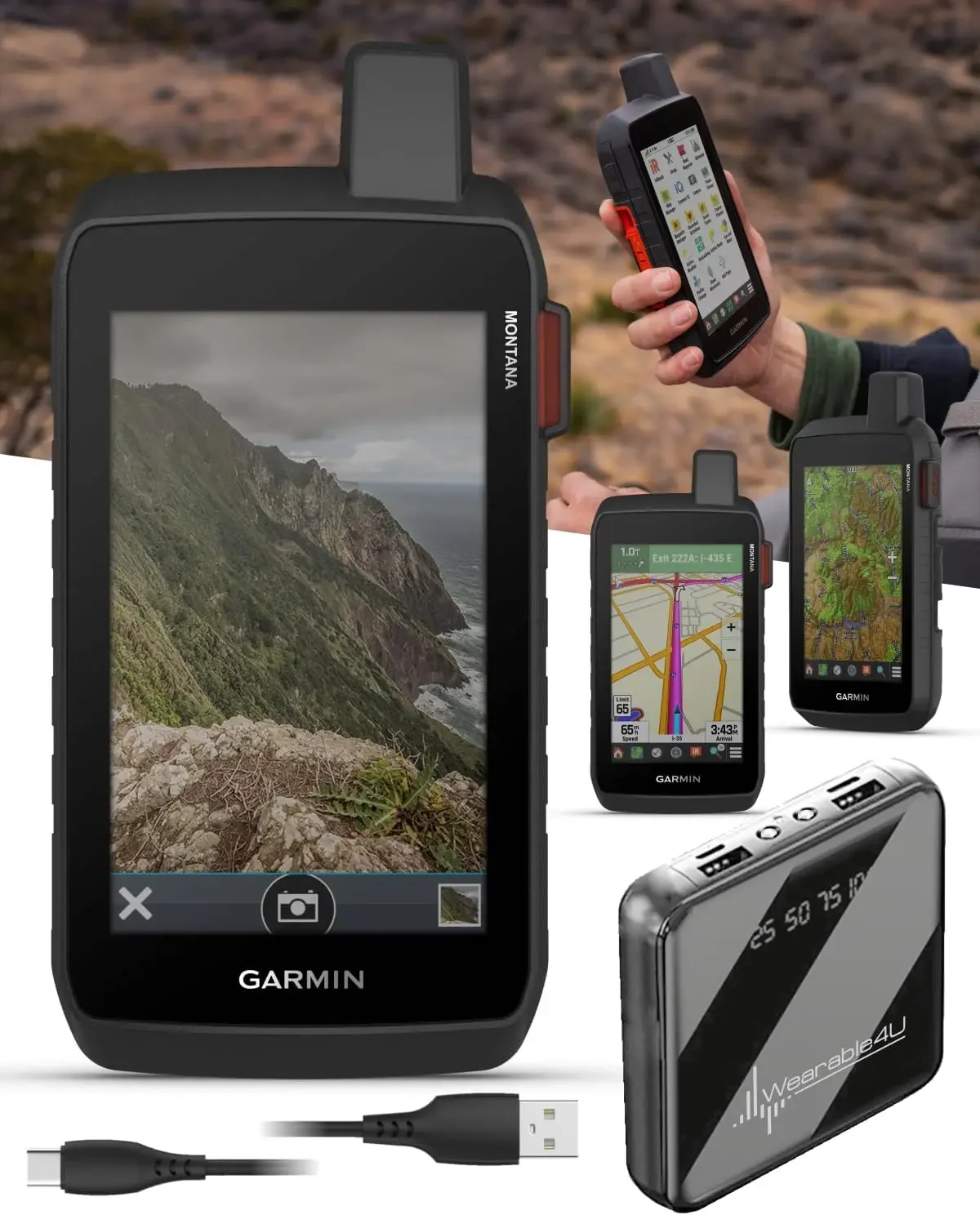inReach Technology for SOS and 2-way Texts in Remote Areas, 8MP Camera, Satellite Imagery & Maps w/ Wearable4U PBank Bundle
inReach Technology for SOS and 2-way Texts in Remote Areas, 8MP Camera, Satellite Imagery & Maps w/ Wearable4U PBank Bundle
