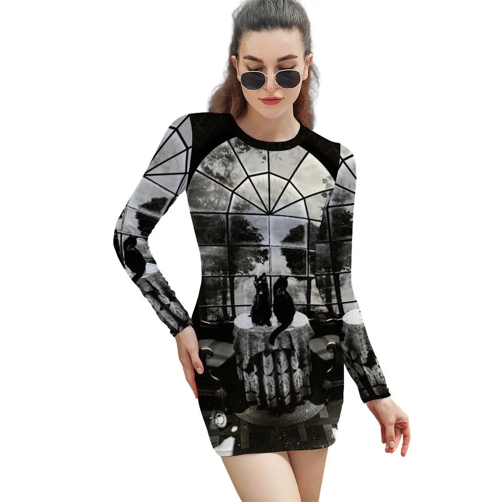 Room Skull Long-Sleeved Sheath Dress Evening gown dress for women summer luxury woman party dress
Room Skull Long-Sleeved Sheath Dress Evening gown dress for women summer luxury woman party dress
