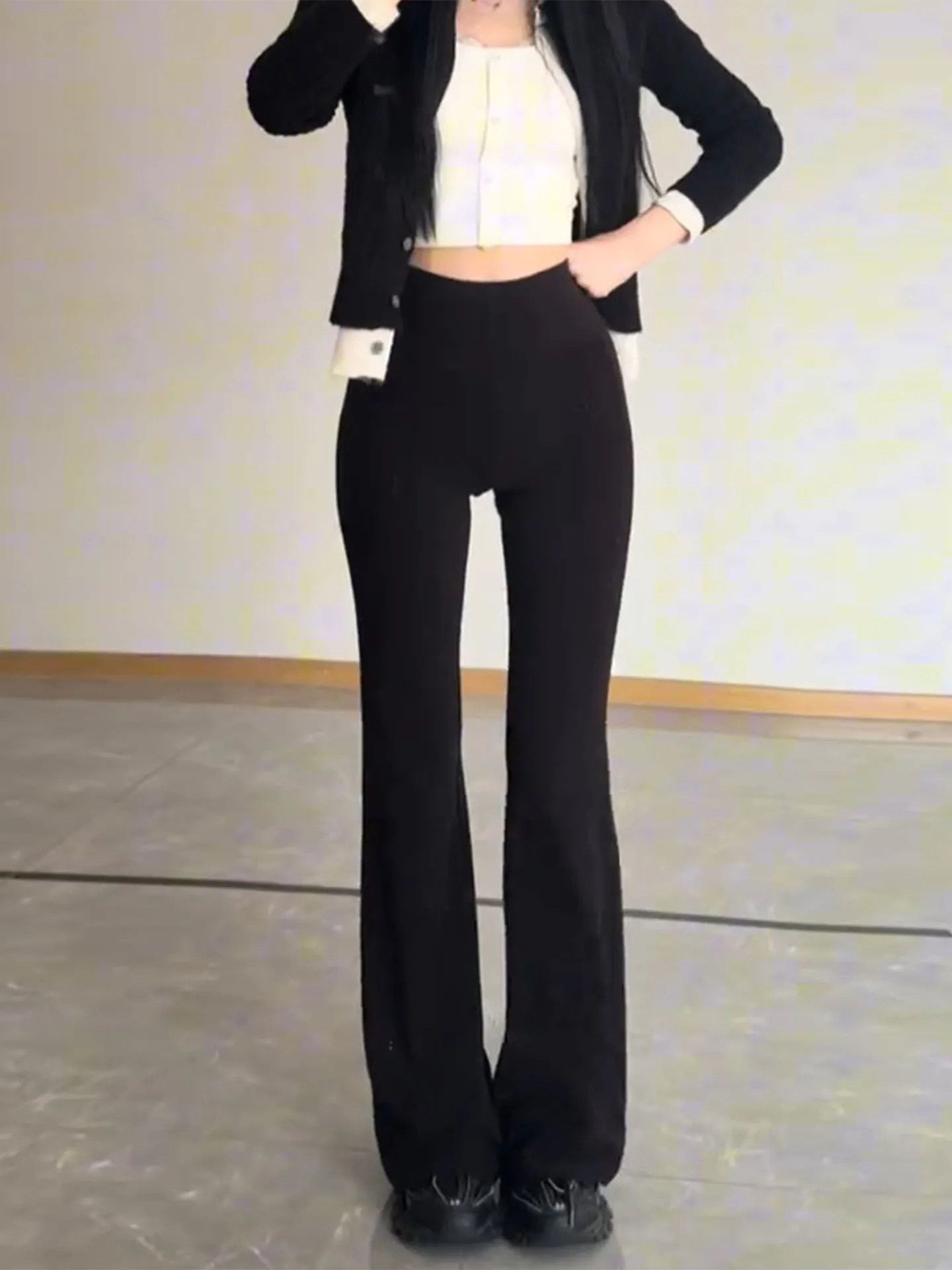 High Waist Fce Lined Flared Yoga Pants Women's Casual Loose Fit plus Size Autumn Winter New Sle Bla Wide Leg Trousers
High Waist Fce Lined Flared Yoga Pants Women's Casual Loose Fit plus Size Autumn Winter New Sle Bla Wide Leg Trousers