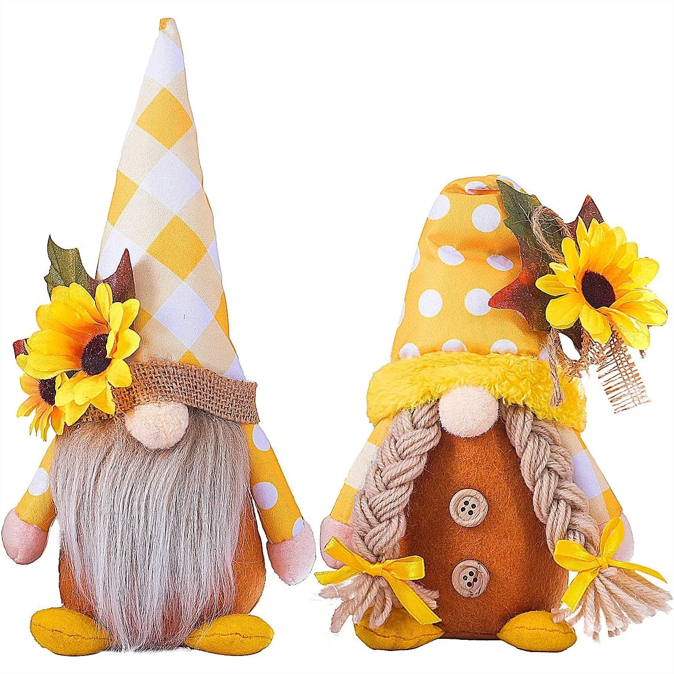 Sunflower Gnomes Decorations for Home, Spring Tomte Gnome Set with Soft Felt and Adjustable Hats, Perfect for Holiday Ornaments
Sunflower Gnomes Decorations for Home, Spring Tomte Gnome Set with Soft Felt and Adjustable Hats, Perfect for Holiday Ornaments