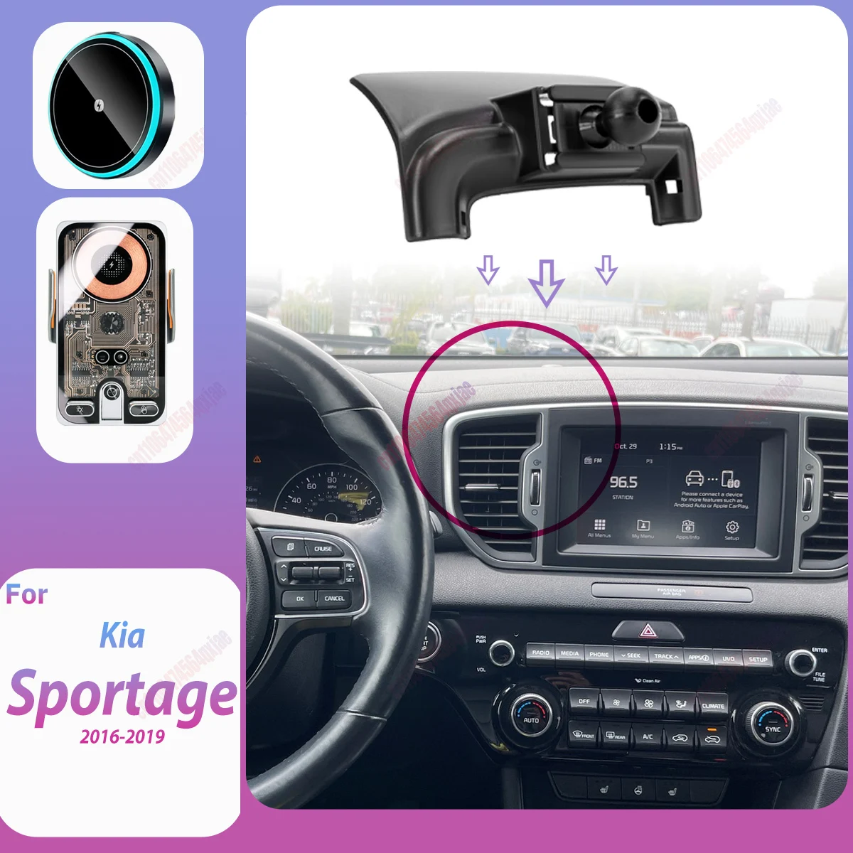 For Kia Sportage QL 2016-2019 Car Phone Holder vent Wireless Charging Car charger cradle For Magsafe Accessories
For Kia Sportage QL 2016-2019 Car Phone Holder vent Wireless Charging Car charger cradle For Magsafe Accessories