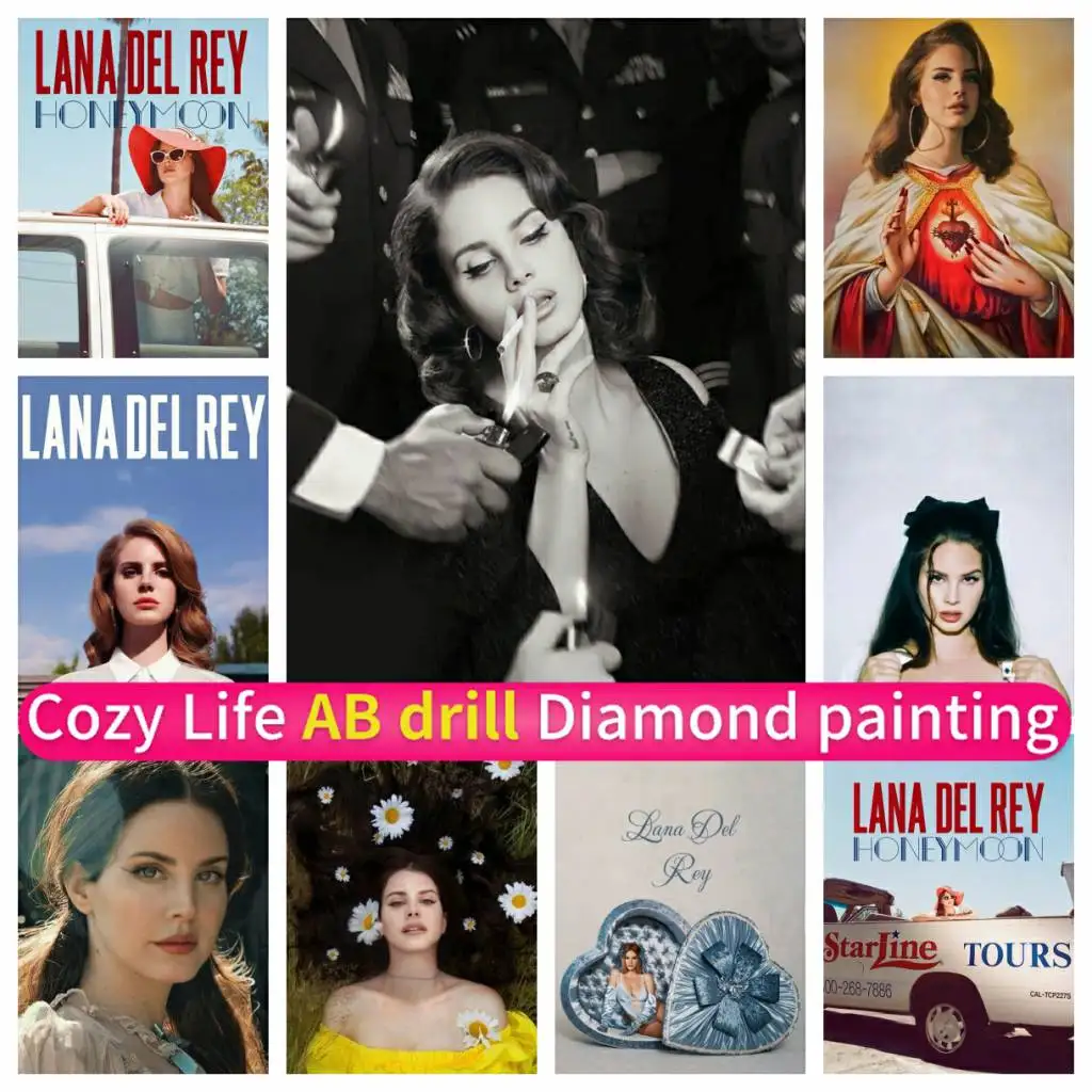 Pop Singer-Lizzy-Grant-Lana-Del-Rey Home Decor 5D AB Diamond Painting Art Mosaic DIY Rhinestones Embroidery Full Drill Round
Pop Singer-Lizzy-Grant-Lana-Del-Rey Home Decor 5D AB Diamond Painting Art Mosaic DIY Rhinestones Embroidery Full Drill Round