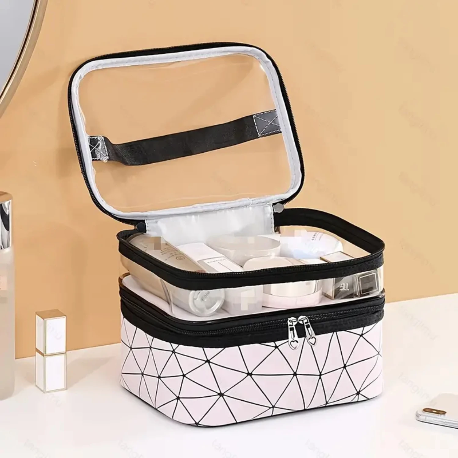 Zipper Makeup Bag Travel Cosmetic Bag, Makeup Brush Holder Organizer Simple Portable Toiletry Storage Bag
Zipper Makeup Bag Travel Cosmetic Bag, Makeup Brush Holder Organizer Simple Portable Toiletry Storage Bag