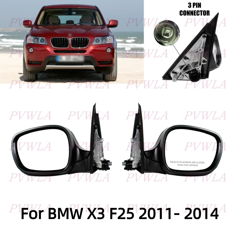 3PIN For BMW X3 F25 2011- 2014 Black/White Painted Paintable Power Fold Memory Power Adjust Rear Mirror Assembly Car Accessories
3PIN For BMW X3 F25 2011- 2014 Black/White Painted Paintable Power Fold Memory Power Adjust Rear Mirror Assembly Car Accessories