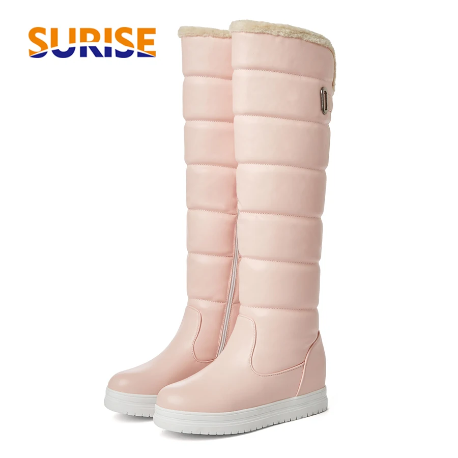 Winter Fur Knee-high Platform Snow Boots Sweet White Pink Black Buckle Round Toe High Wedge Heel Lady Cozy Waterproof Long Boots
Winter Fur Knee-high Platform Snow Boots Sweet White Pink Black Buckle Round Toe High Wedge Heel Lady Cozy Waterproof Long Boots