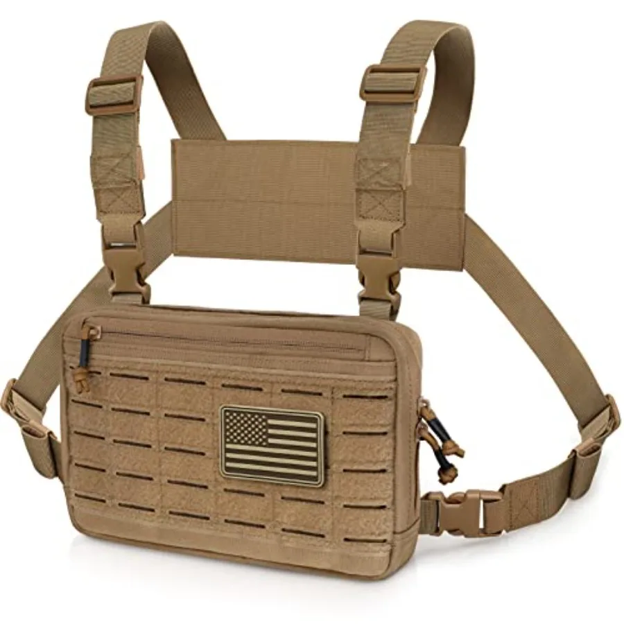 Tactical Chest Rig Pack with Laser Cut Design Molle Chest Bag for Men and Women for Running Hunting Hiking
Tactical Chest Rig Pack with Laser Cut Design Molle Chest Bag for Men and Women for Running Hunting Hiking