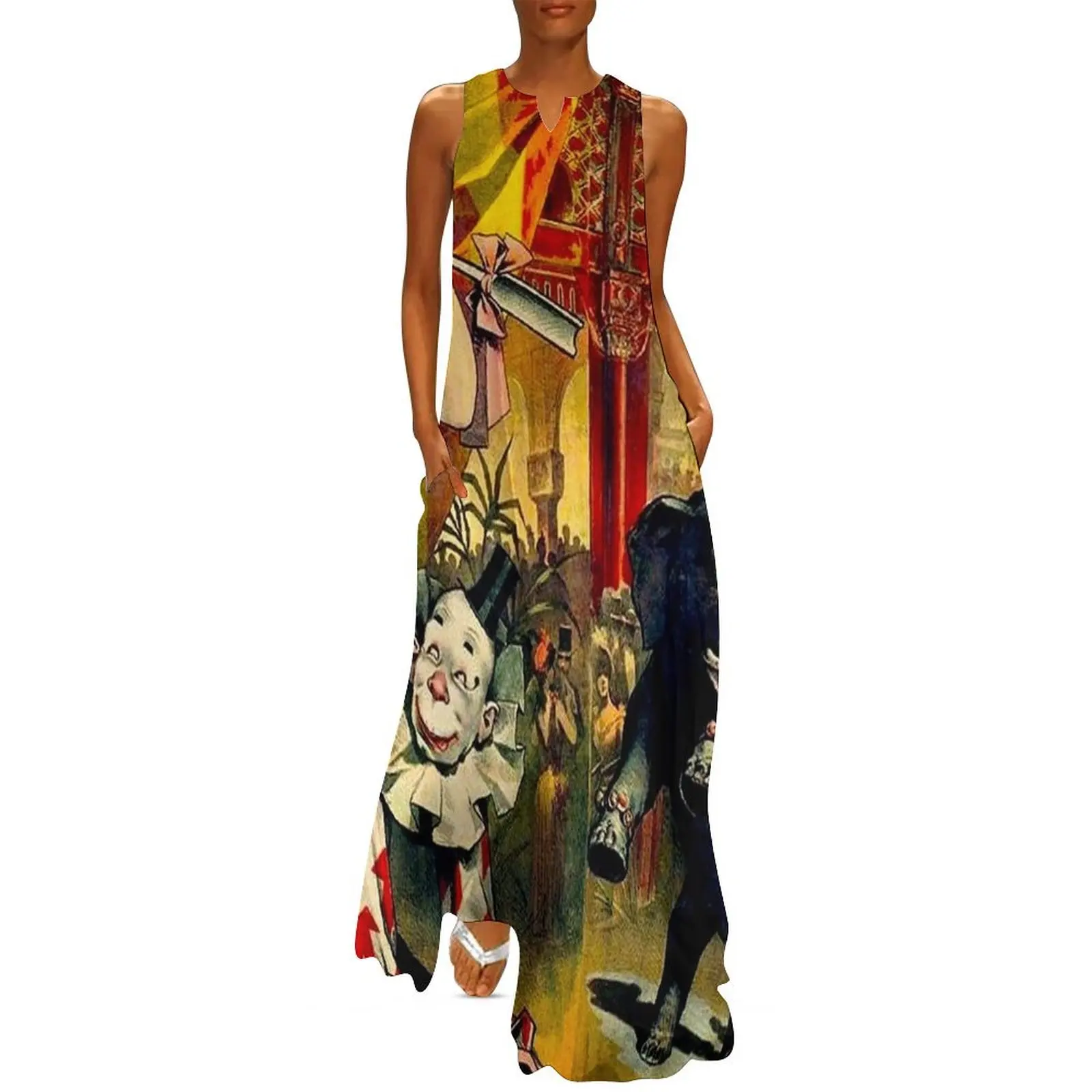 CIRCUS : Vintage 1890 Circus Advertising Print Long Dress elegant dresses plus sizes chic and elegant evening dress
CIRCUS : Vintage 1890 Circus Advertising Print Long Dress elegant dresses plus sizes chic and elegant evening dress