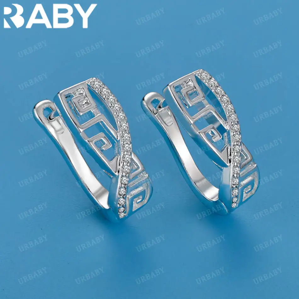 URBABY 925 Sterling Silver Zircons Wedding Hook Beautiful High Quality Earring Jewelry For Women Daily Wear And Trend Gift
URBABY 925 Sterling Silver Zircons Wedding Hook Beautiful High Quality Earring Jewelry For Women Daily Wear And Trend Gift