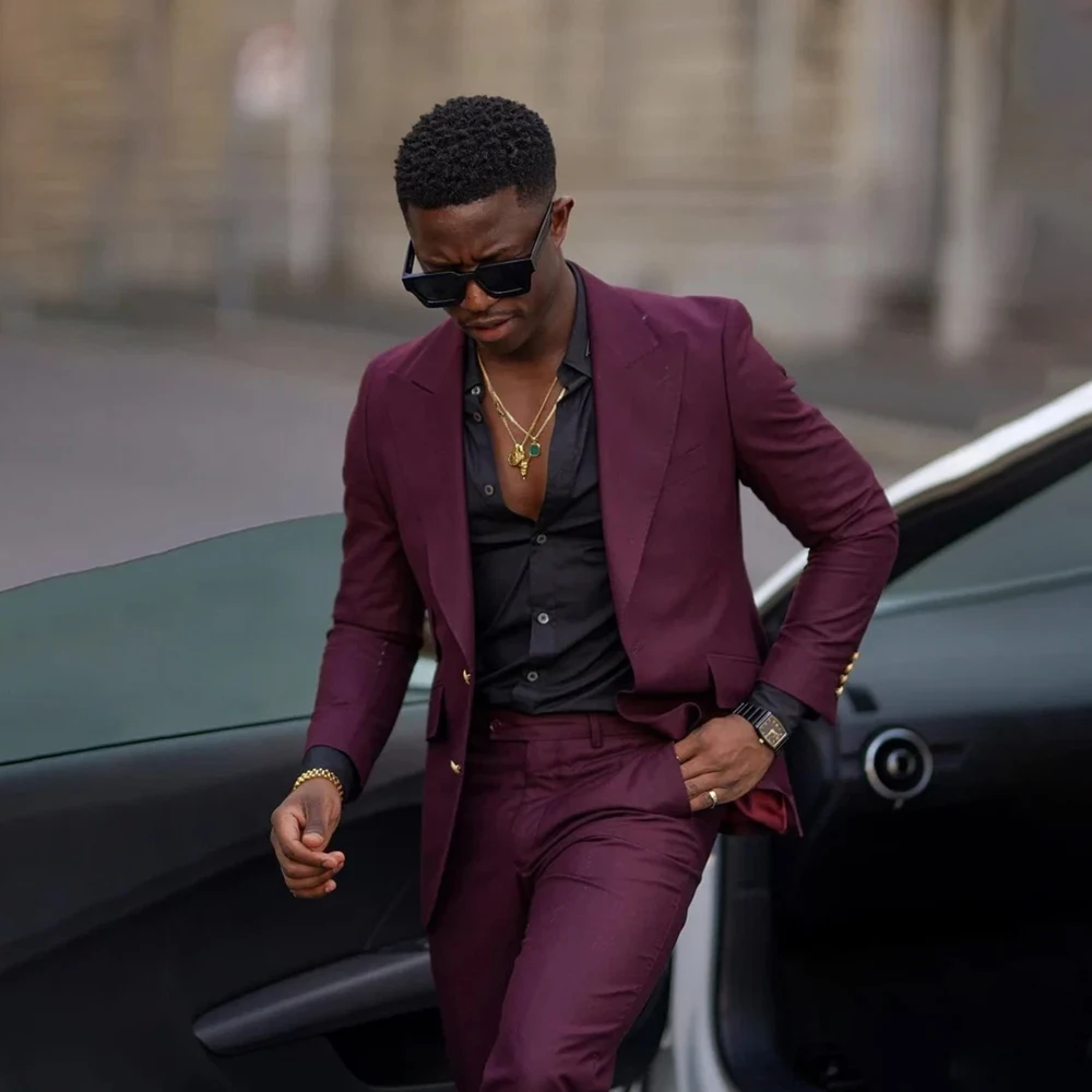 Fashion Solid Color Men's Suits Customzied Single Breasted Peak Lapel Slim Fit 2 Piece Jacket Pants Wedding Clothing Outfits
Fashion Solid Color Men's Suits Customzied Single Breasted Peak Lapel Slim Fit 2 Piece Jacket Pants Wedding Clothing Outfits