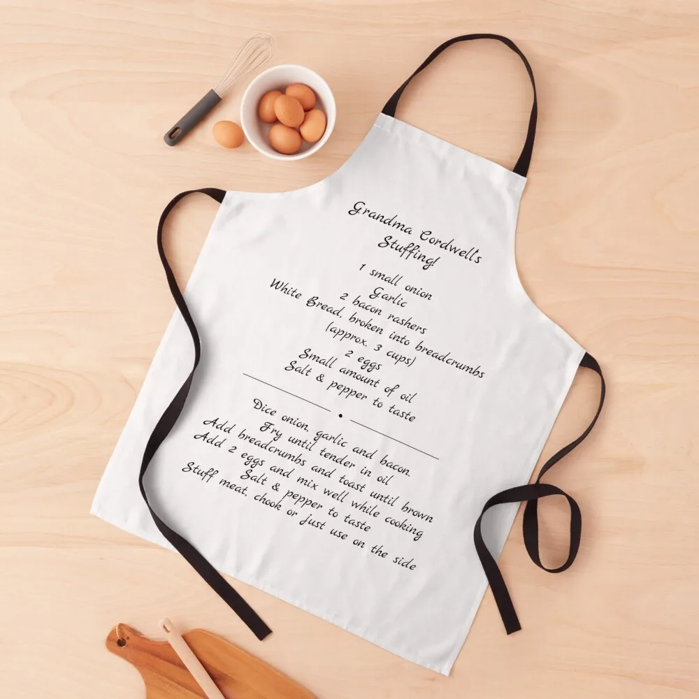 Grandma Cordwell's Stuffing Recipe Apron Goods For Home And Kitchen household woman Men gift Professional Barber Apron 
Grandma Cordwell's Stuffing Recipe Apron Goods For Home And Kitchen household woman Men gift Professional Barber Apron