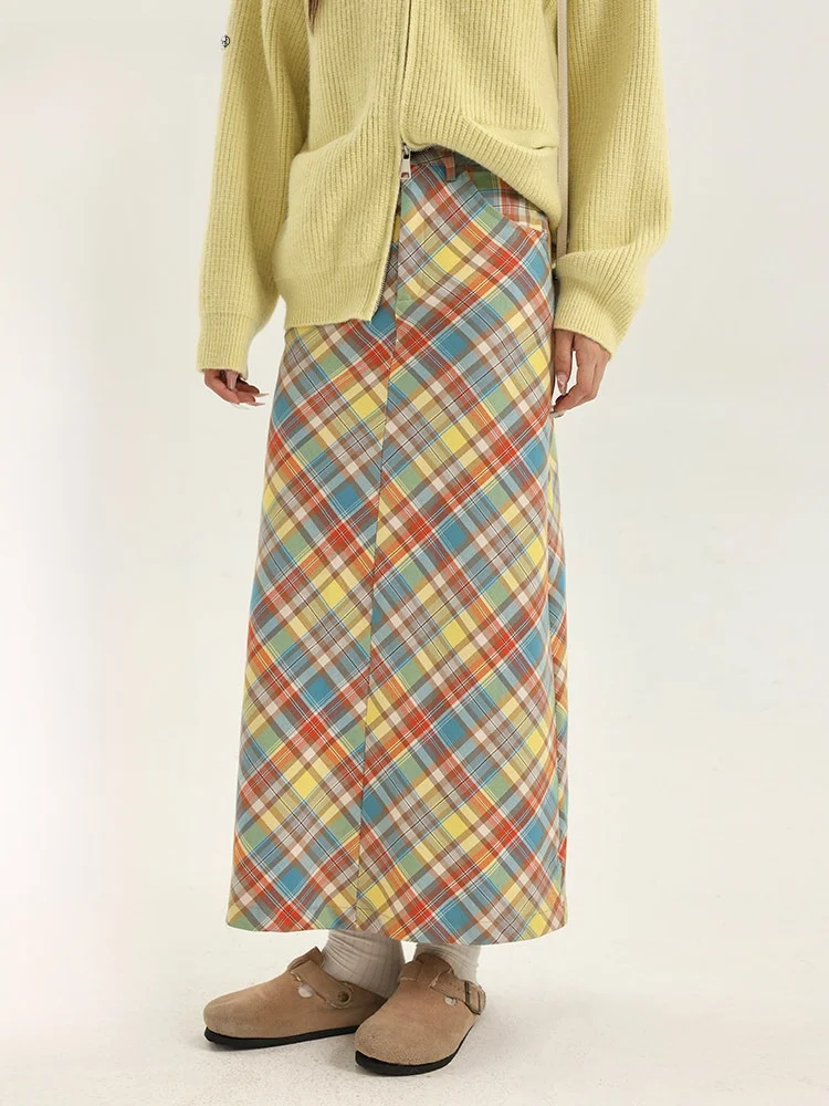 Plaid High Waist A-Line Skirt by Yang Bubble Polyester Fiber Casual Wear Zipper Style Versatile Ladies Skirt
Plaid High Waist A-Line Skirt by Yang Bubble Polyester Fiber Casual Wear Zipper Style Versatile Ladies Skirt