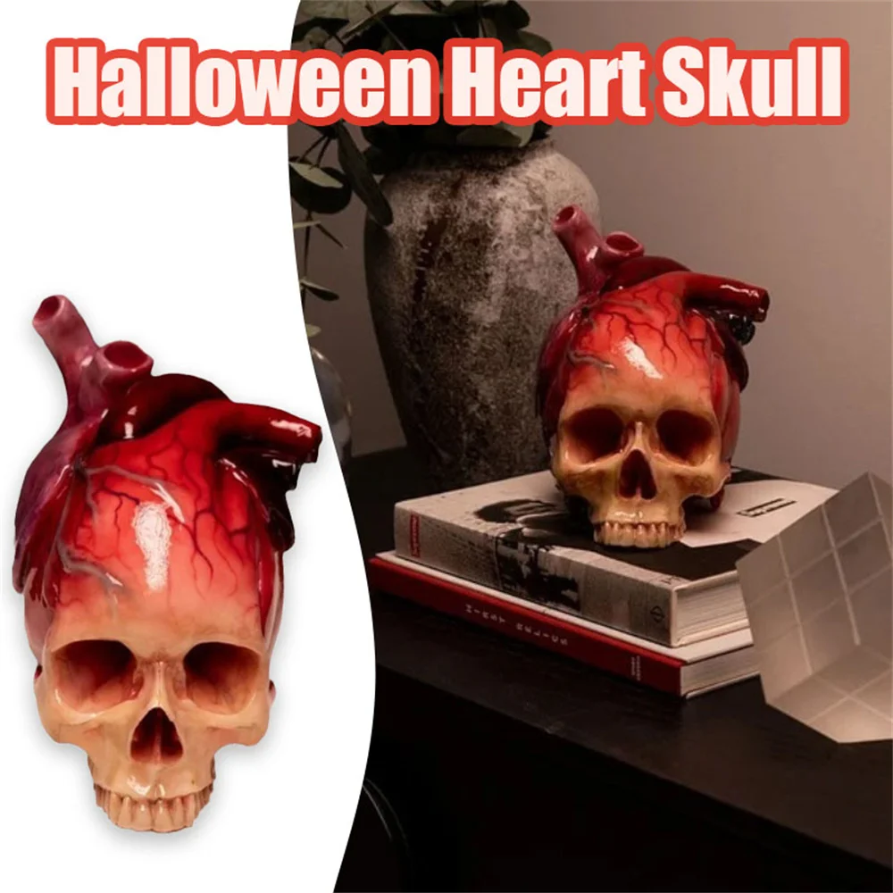 New Halloween desktop decoration ornaments, resin crafts, heart skull statues, pranks, American style
New Halloween desktop decoration ornaments, resin crafts, heart skull statues, pranks, American style