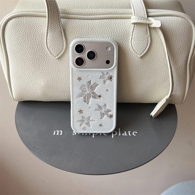 Cute Lily Flower Star Phone Case for iPhone 15 16 17 Pro Max Shockproof Protective Cover Aesthetic Minimalist Case for Girls Wom
Cute Lily Flower Star Phone Case for iPhone 15 16 17 Pro Max Shockproof Protective Cover Aesthetic Minimalist Case for Girls Wom