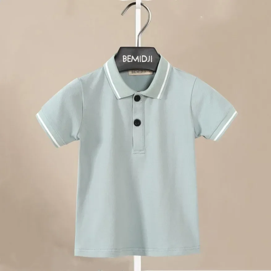 Kids Boy T-Shirts Polo Shirt Summer Sky Blue Striped Short Sleeve Children Baby Tops High Quality Cotton Clothes Preppy Style
Kids Boy T-Shirts Polo Shirt Summer Sky Blue Striped Short Sleeve Children Baby Tops High Quality Cotton Clothes Preppy Style