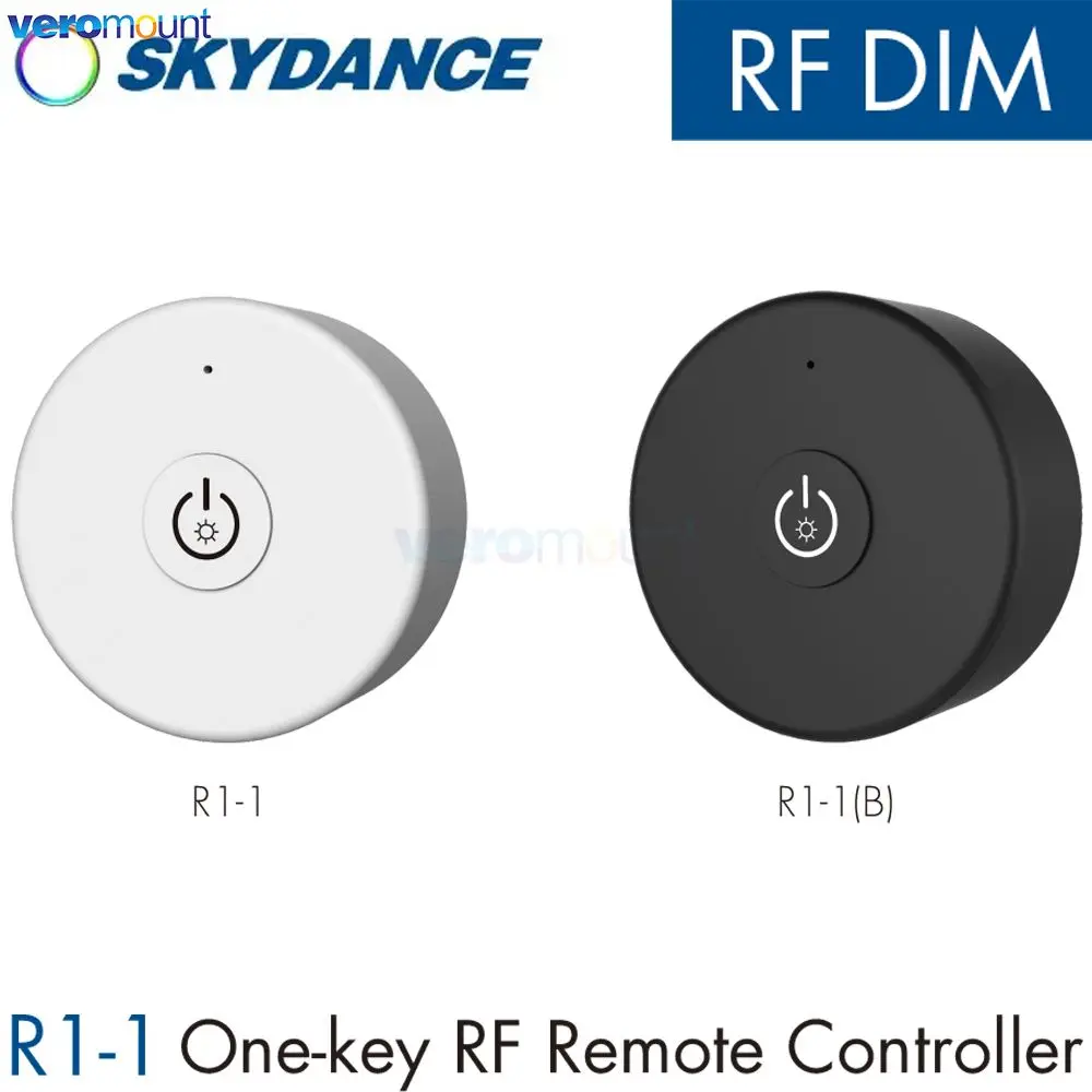 Skydance R1-1 1-зонный 2,4G RF беспроводной 1-клавишный портативный дистанционный переключатель с затемнением для Skydance одноцветные контроллеры светодиодных лент
Skydance R1-1 1-зонный 2,4G RF беспроводной 1-клавишный портативный дистанционный переключатель с затемнением для Skydance одноцветные контроллеры светодиодных лент