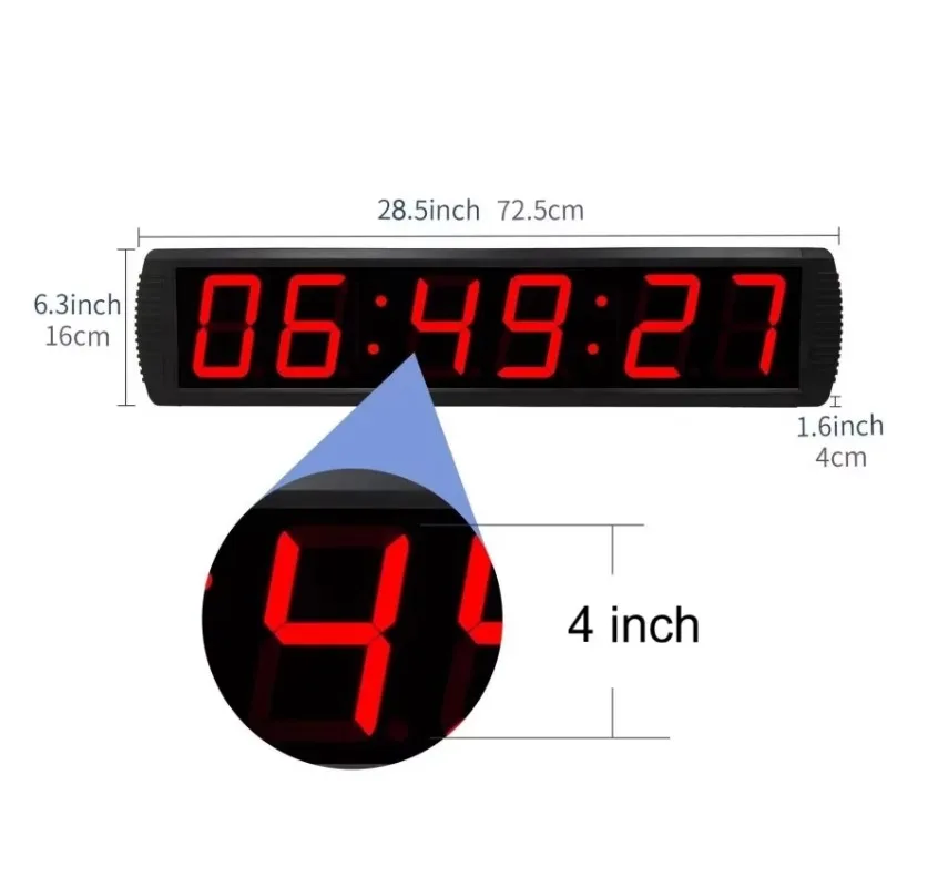 Aluminum Alloy 4 Inch Light Emitting Diode Digital Countdown Wall Clock Power Supply Wired Wireless Time Automatic Adjustmen
Aluminum Alloy 4 Inch Light Emitting Diode Digital Countdown Wall Clock Power Supply Wired Wireless Time Automatic Adjustmen